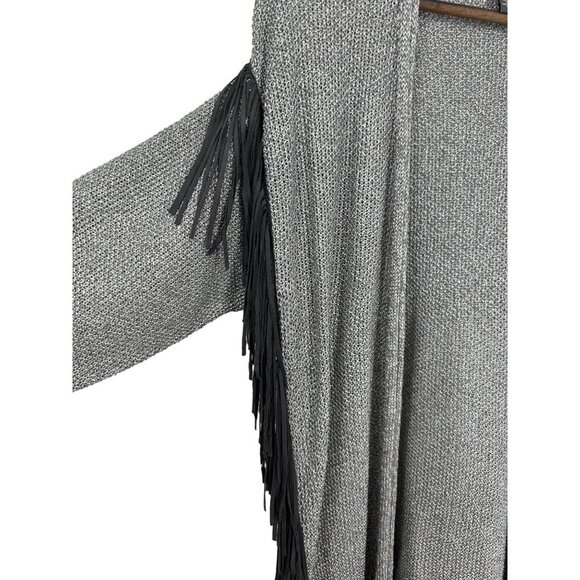 Chico's Travelers Collection Long Sleeve Open Front Fringe Cardigan Size 0 US S - Picture 4 of 10